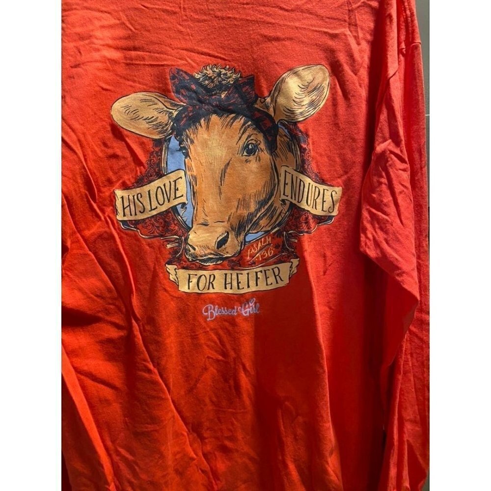 NWT Blessed Girl Bible Verse Cotton Long Sleeve Shirt Small - Picture 4 of 5